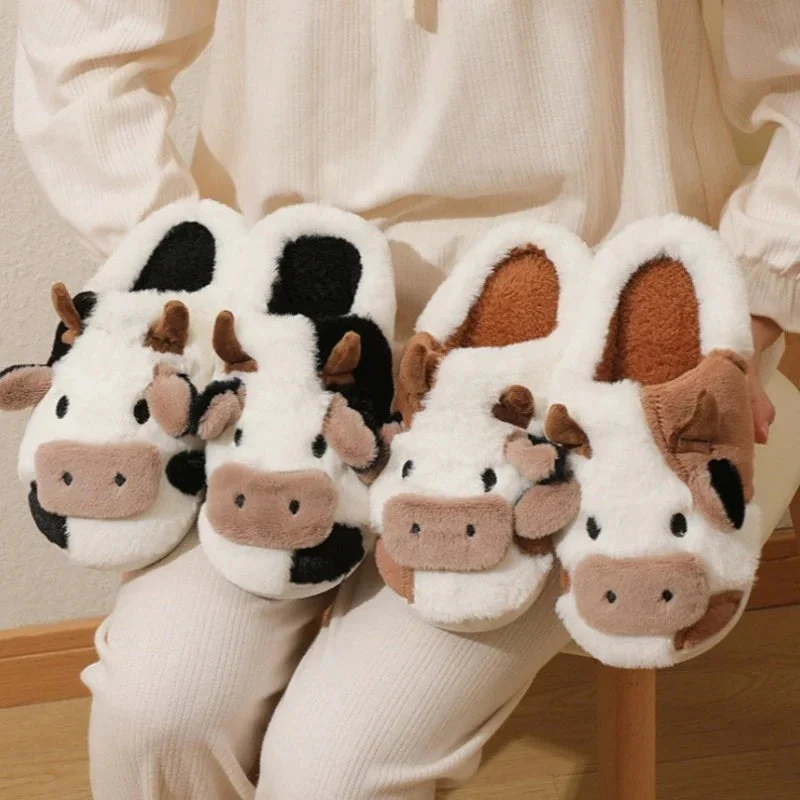 ComfyMoo™ Soft-Stitched Cow Slippers