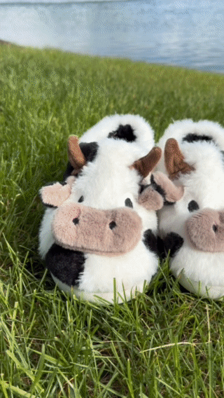 ComfyMoo™ Soft-Stitched Cow Slippers